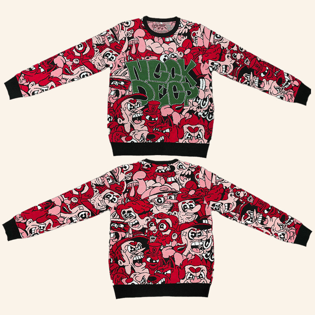 Neck Deep Merch Neck Deep Christmas Sweater Gifts For Music Lovers - Lilybirchmarket