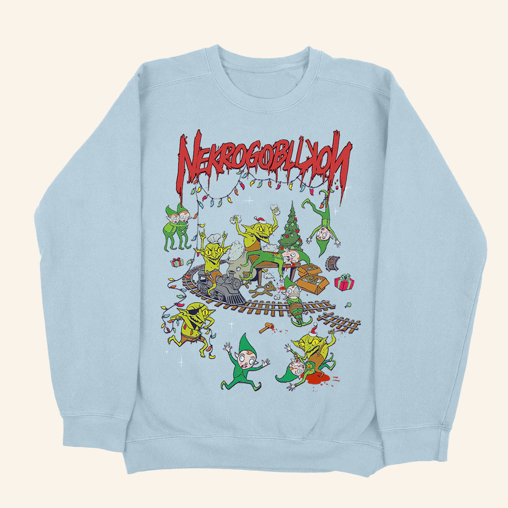 Nekrogoblikon Merch Goblins Vs Elves Sweatshirt Christmas Gifts For Music Fans - Lilybirchmarket