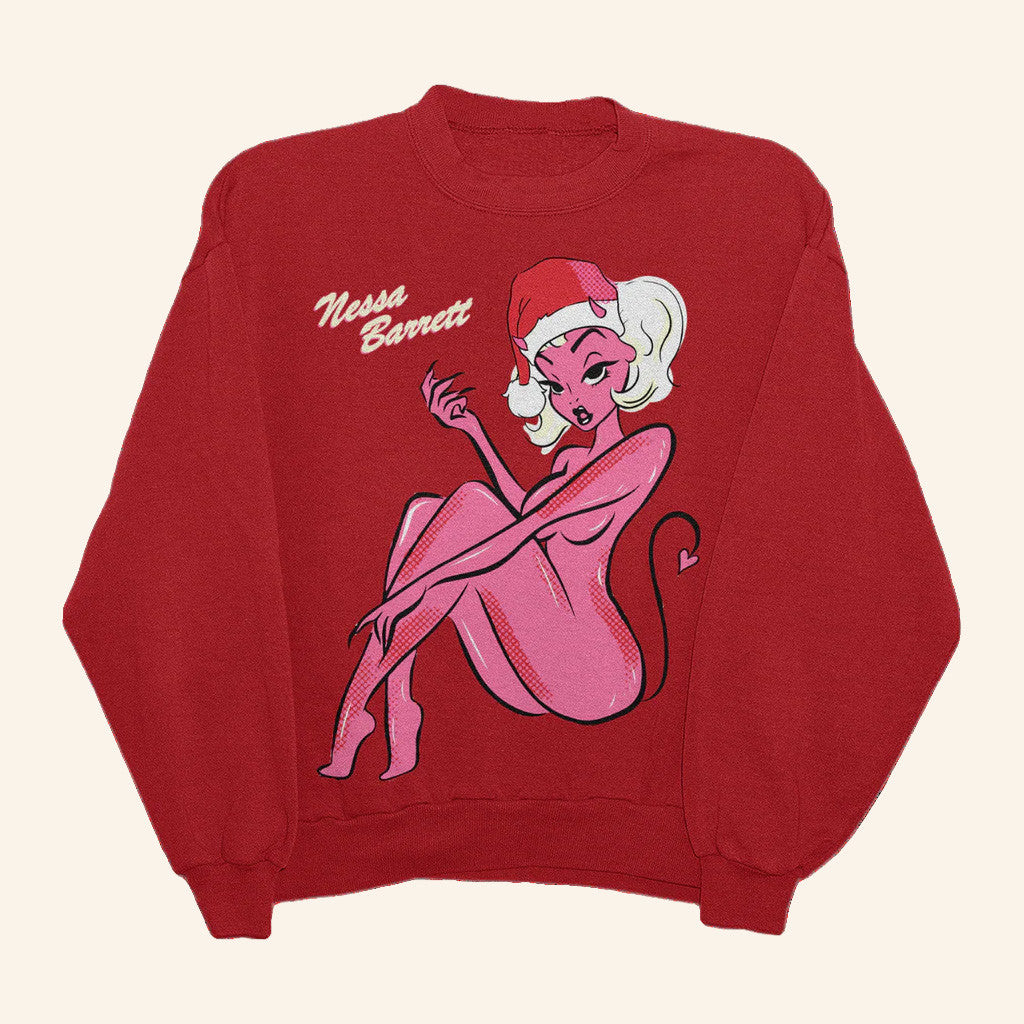Nessa Barrett Merch Bad Santa Crewneck Nessa Barrett Sweatshirt Gifts For Daughter - Lilybirchmarket