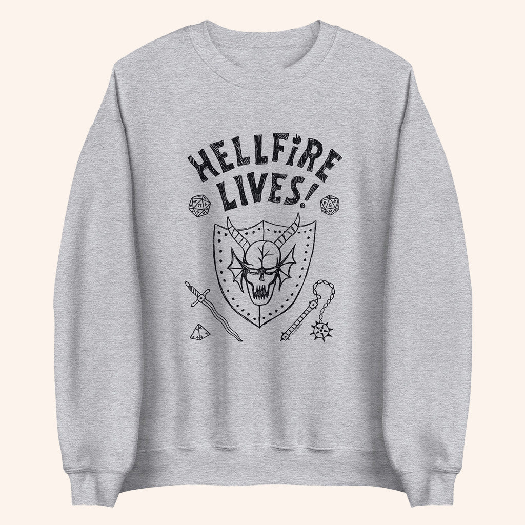 Netflix Merch Stranger Things Hellfire Lives Sweatshirt Stranger Things Merch Fan Gifts Ideas - Lilybirchmarket