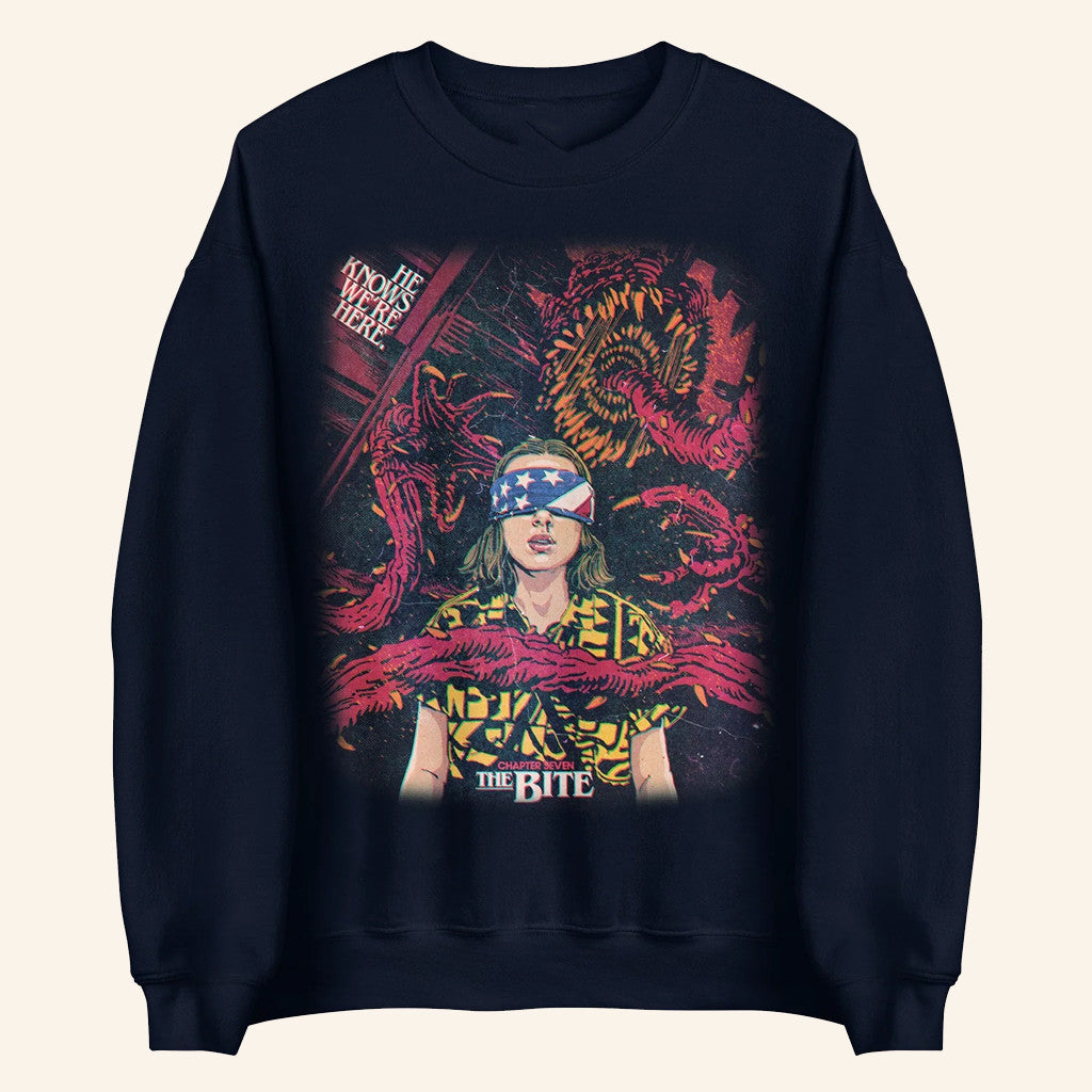 Netflix Merch Stranger Things Season 3 X Butcher Billy The Bite Sweatshirt Gift For Wife - Lilybirchmarket