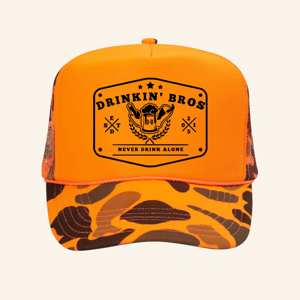 Never Drink Alone Trucker Hat Drinkin Bros Merch Gifts Ideas For Father - Lilybirchmarket
