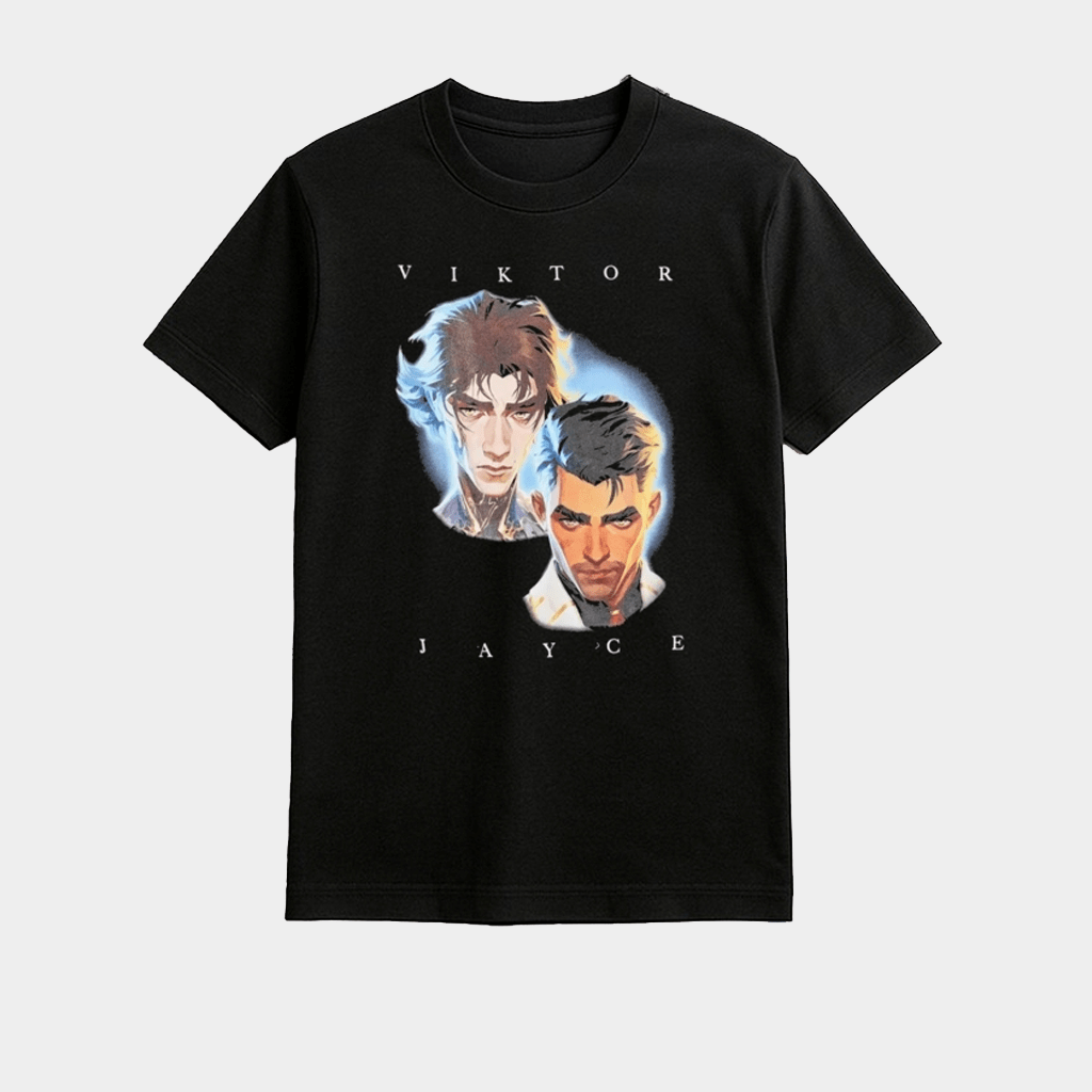 New Arcane Jinx And Vi Duo Tonal Shirt Gift Ideas For Boyfriend - Lily Birch Market