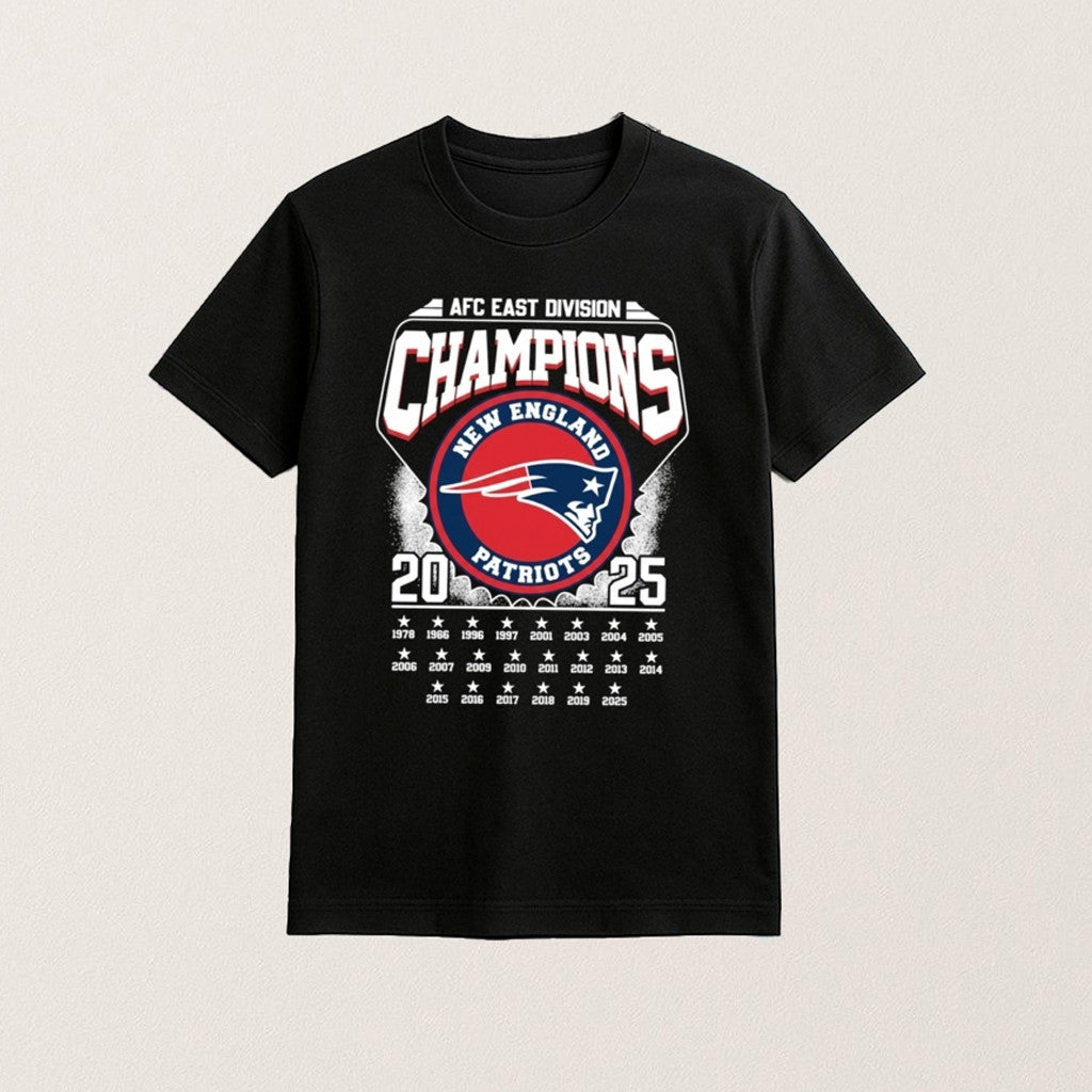 New England Football 2025 AFC East Division Champions Shirt New England Football Merch Gifts - Lily Birch Market