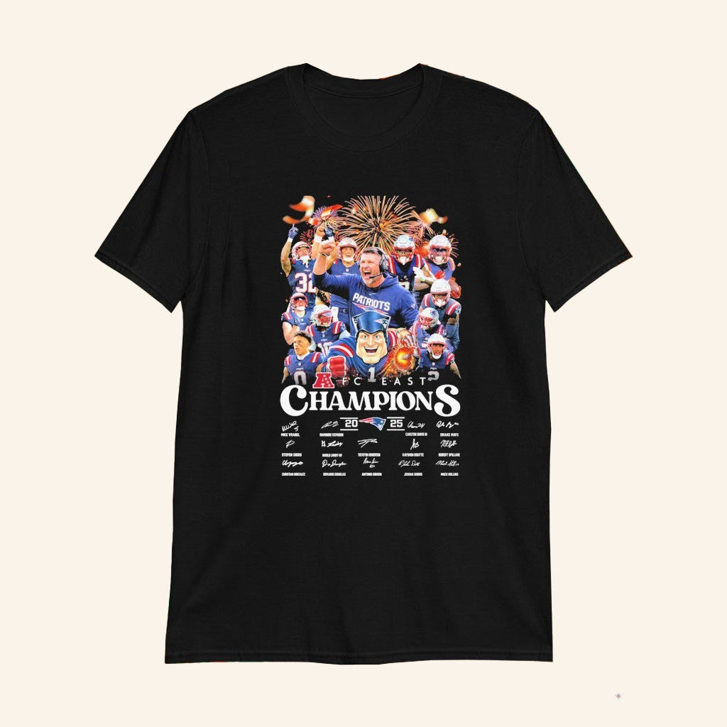 New England Football AFC East Champions 2025 T-Shirt New England Football Merch Fan Gifts - Lily Birch Market
