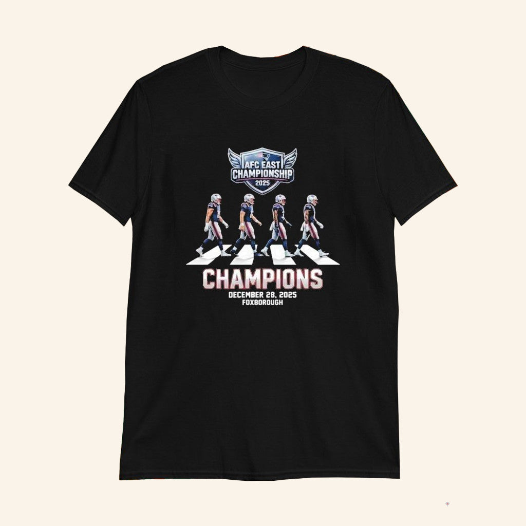 New England Football AFC East Champions December 28 2025 Road Abbey T-Shirt Fan Merch - Lily Birch Market