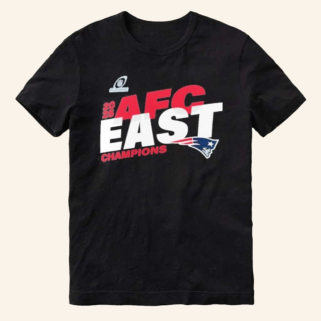 New England Football Merch AFC East Division Champions 2025 T-Shirt Gifts For Boyfriend - Lily Birch Market