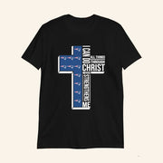 New England Football Merch I Can Do All Things Through Christ Who Strengthen Me T-Shirt - Lily Birch Market