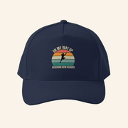 New Heights Merch On My Way Up Reaching New Heights Retro Climbing Design Baseball Hat - Lilybirchmarket