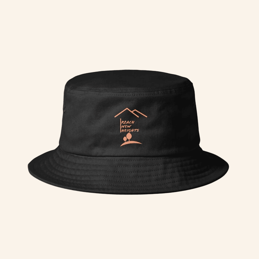New Heights Merch Positieve Quote Hat Reach New Heights Bucket Hat Gifts For Him - Lilybirchmarket