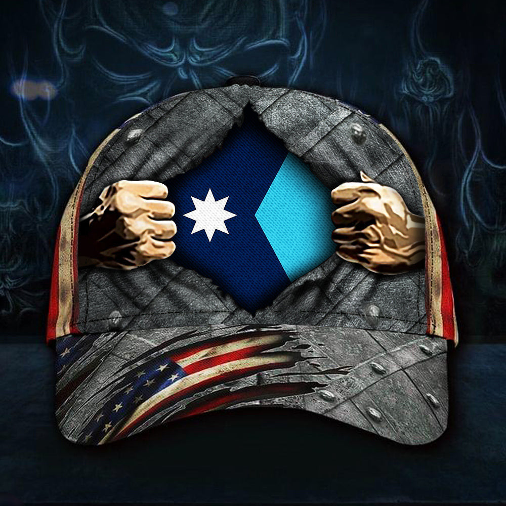 New Minnesota State Flag Hat Inside American Flag Baseball Cap Patriotic Merchandise - Lilybirchmarket