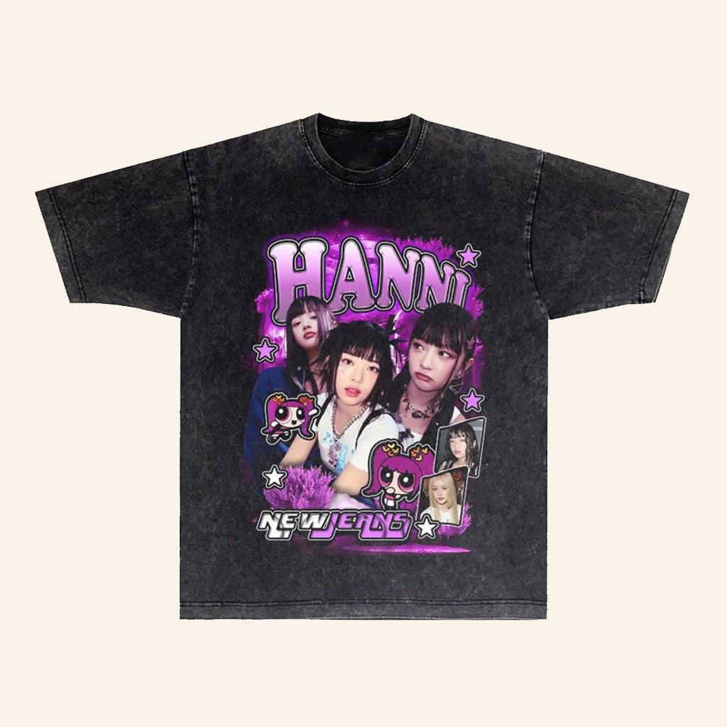 NewJeans Merch Member Vintage Band T-Shirt Hanni Shirt Best Gifts For Music Lovers - Lily Birch Market