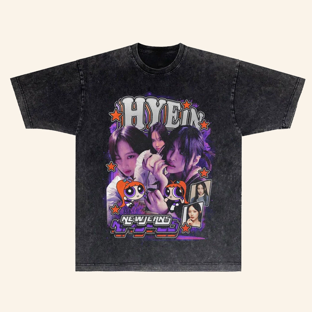 NewJeans Merch Member Vintage Band T-Shirt Hyein Shirt Gifts For Music Lovers - Lily Birch Market