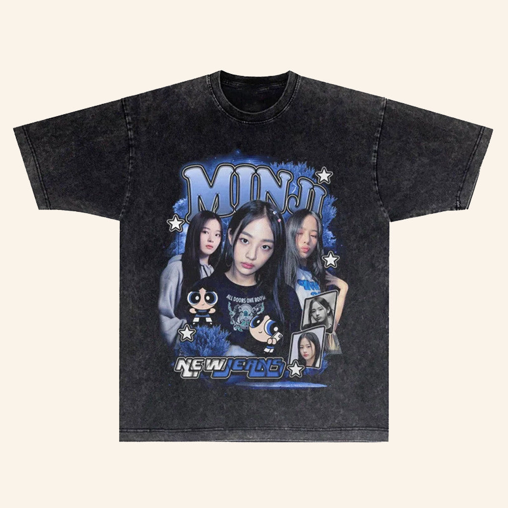 NewJeans Merch Member Vintage Band T-Shirt Minji Shirt Gifts For Music Lovers - Lily Birch Market