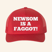 Newsom Is A Faggot Trucker Hat Gifts For Best Friends - Lilybirchmarket