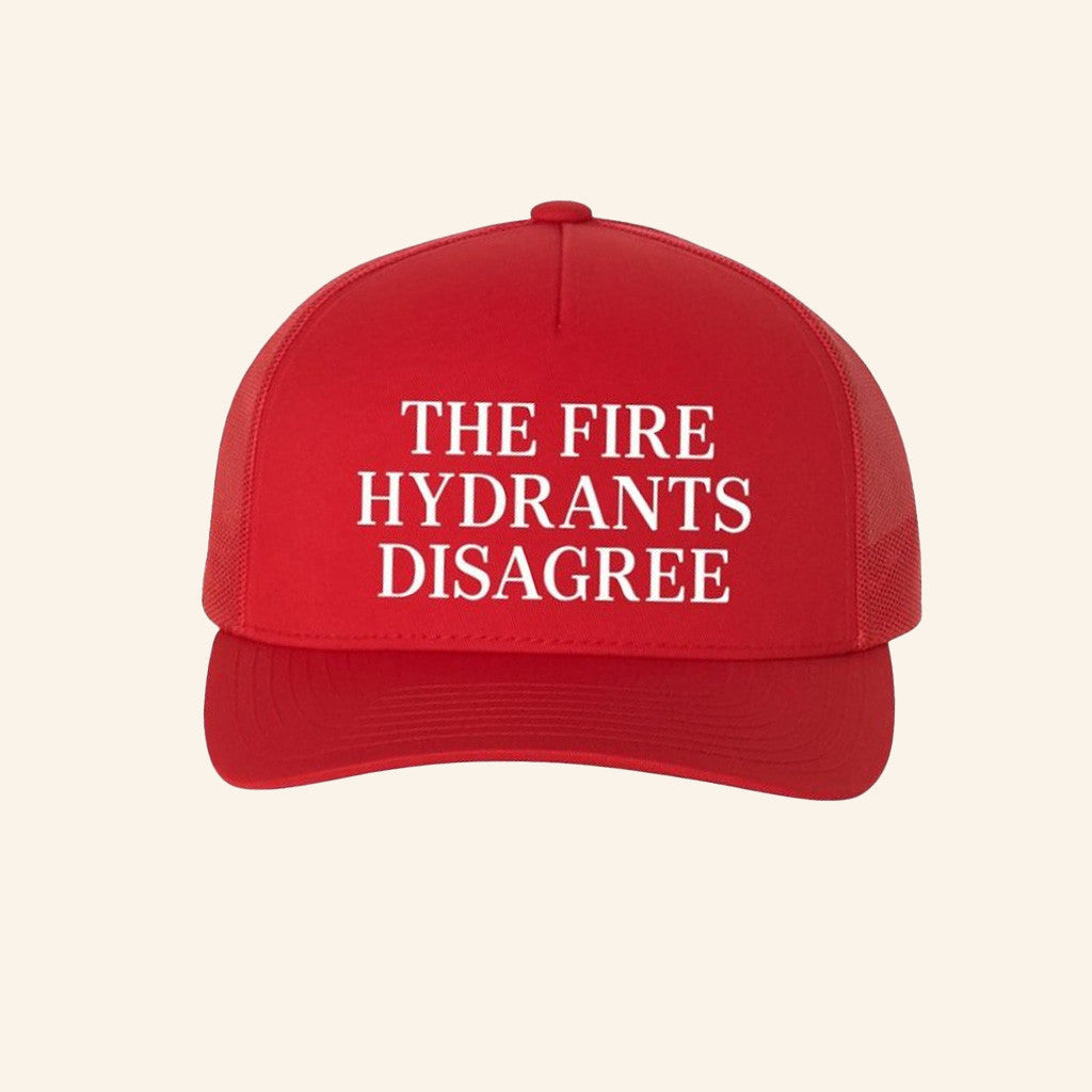 Newsom The Fire Hydrants Disagree Trucker Hat Gifts For Husband - Lilybirchmarket
