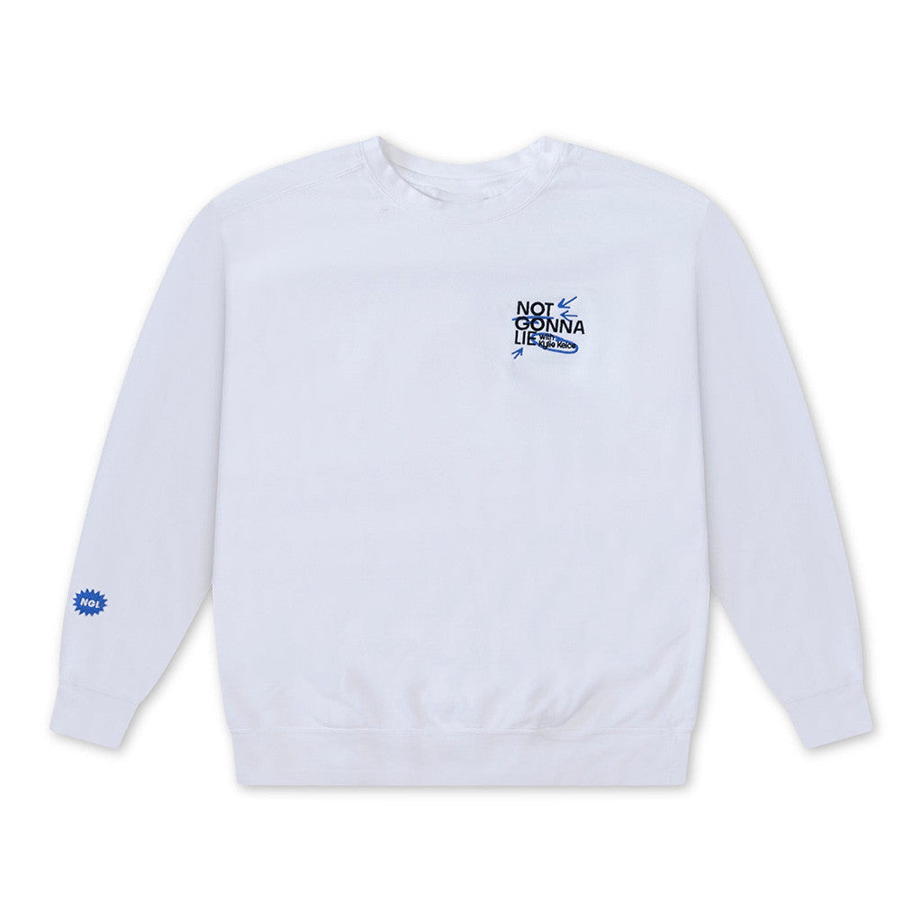 NGL Kylie Merch White NGL Sweatshirt Not Gonna Lie Merch Gifts For Him Her - Lilybirchmarket