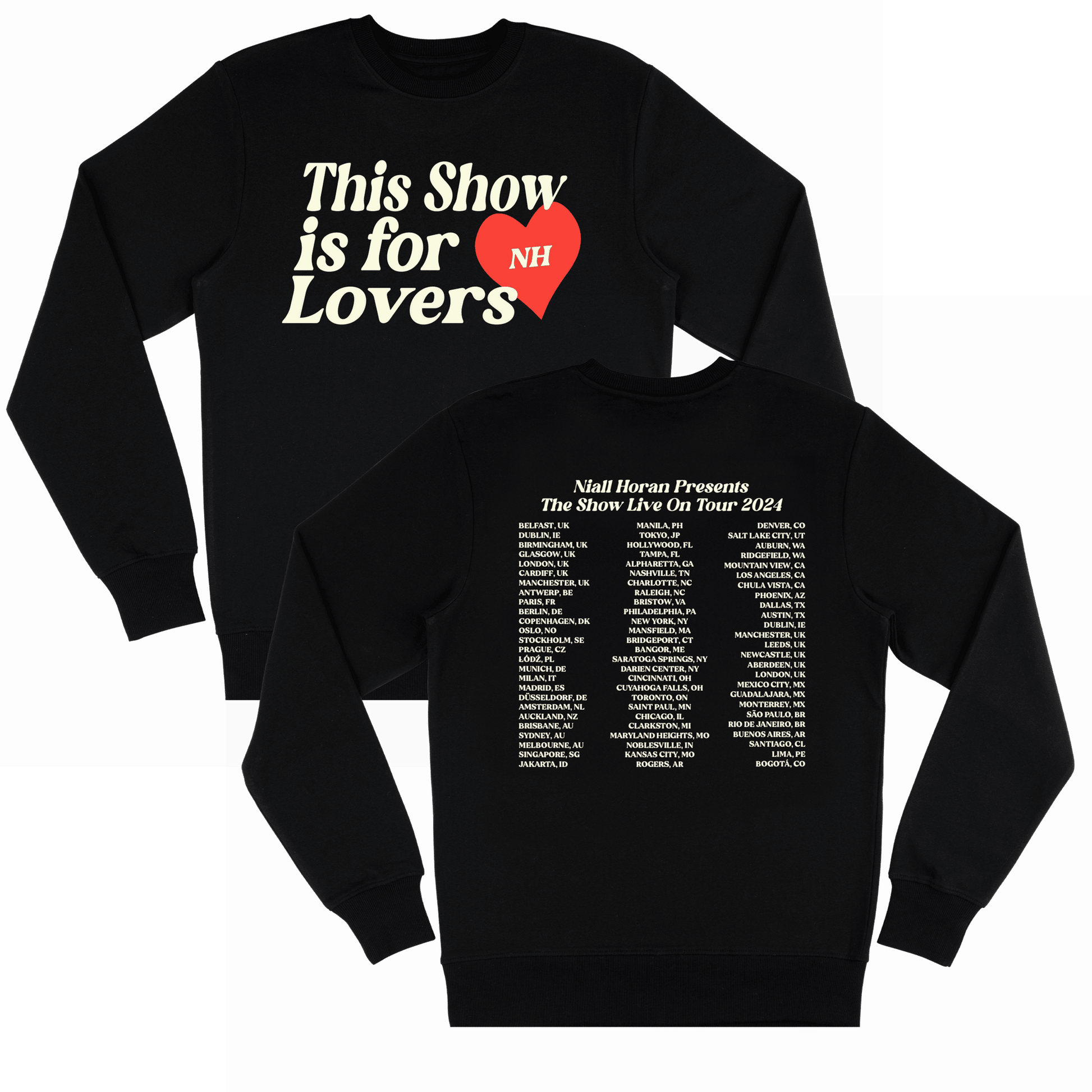 Niall Horan Merch Niall Horan This Show Is For Lovers Black Sweatshirt Gifts For Fans - Lilybirchmarket