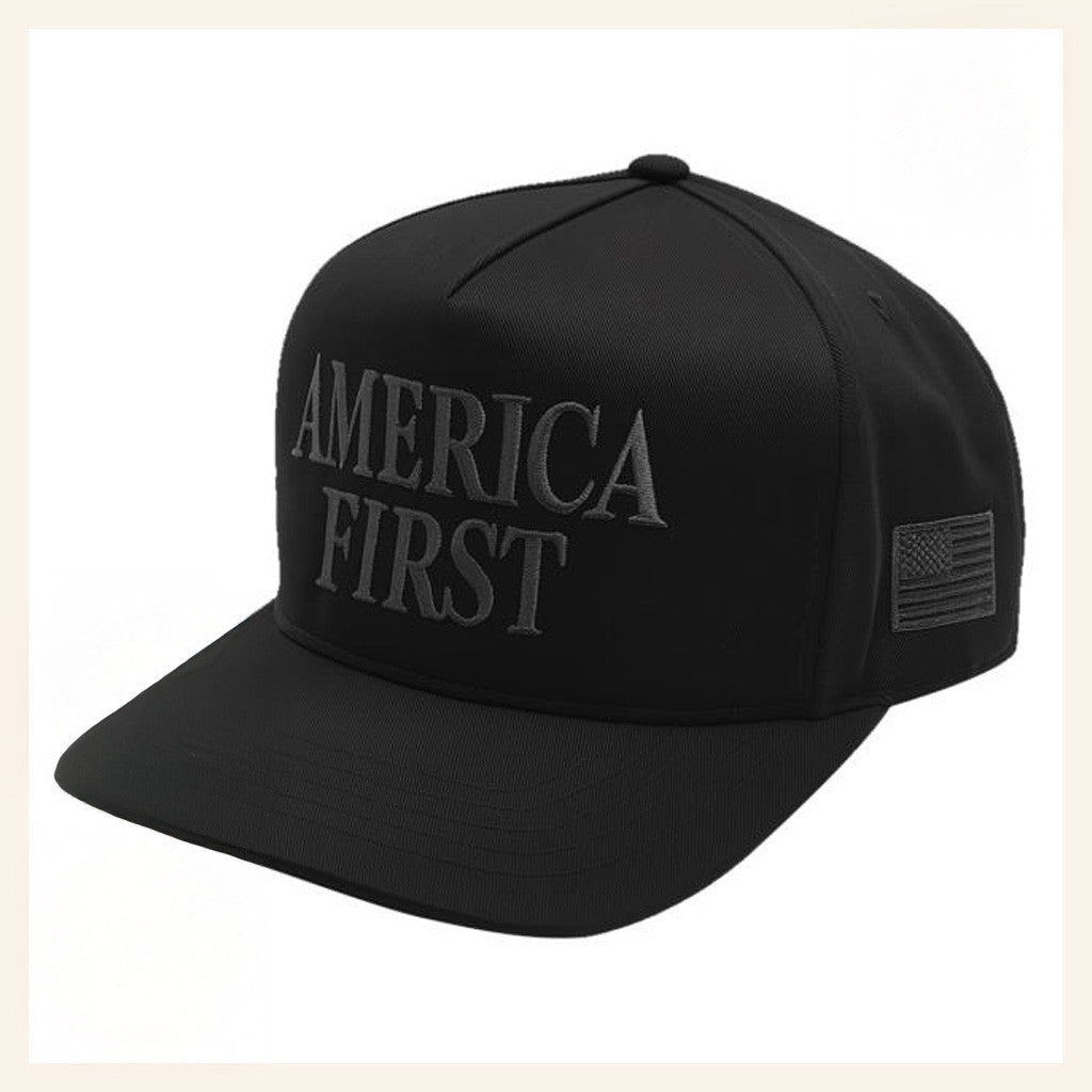 Nick Fuentes Merch Official Black America First Snapback Hat Embroidered Gifts For Dad - Lilybirchmarket