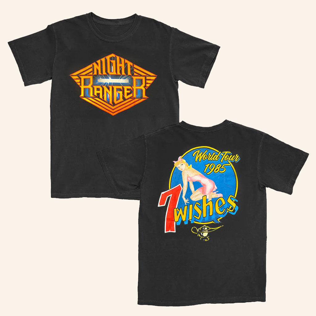 Night Ranger Merch Night Ranger 7 Wishes Pinup Girl T-Shirt Christmas Gifts For Rock Lovers - Lily Birch Market