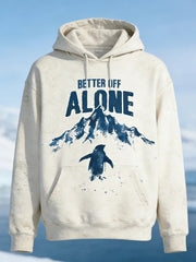 Nihilist Penguin Better Off Alone Hoodie Men's Viral Iceberg Quote Clothing Funny Gifts - Lilybirchmarket