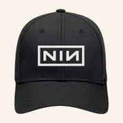 NIN Peel It Back Tour Merch Embroidered White Logo Baseball Cap Nine Inch Nails Merch - Lilybirchmarket