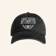 Ninajirachi Merch I Wanna F My Computer Faded Embroidered Hat Dad Gifts - Lilybirchmarket