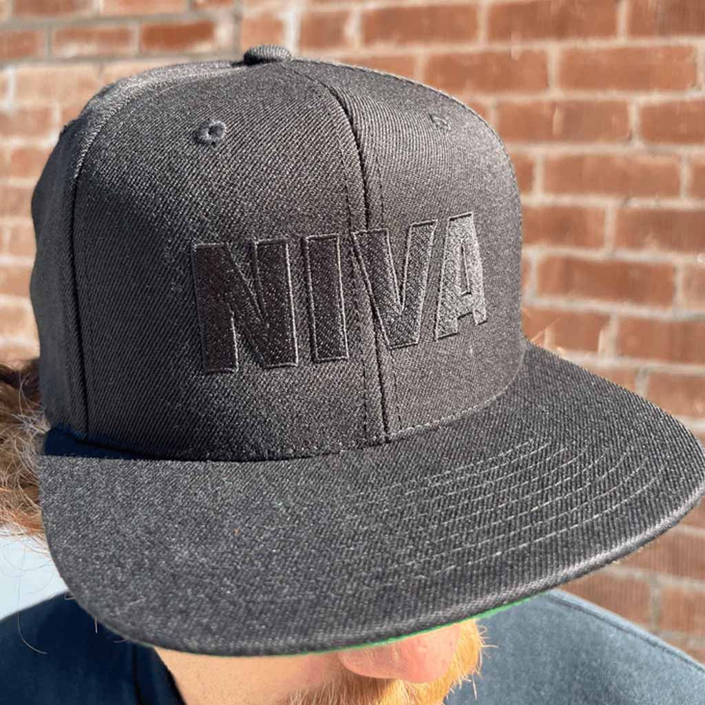 NIVA Merch NIVA Embroidered Black Snapback Hat Birthday Gifts For Dad - Lilybirchmarket