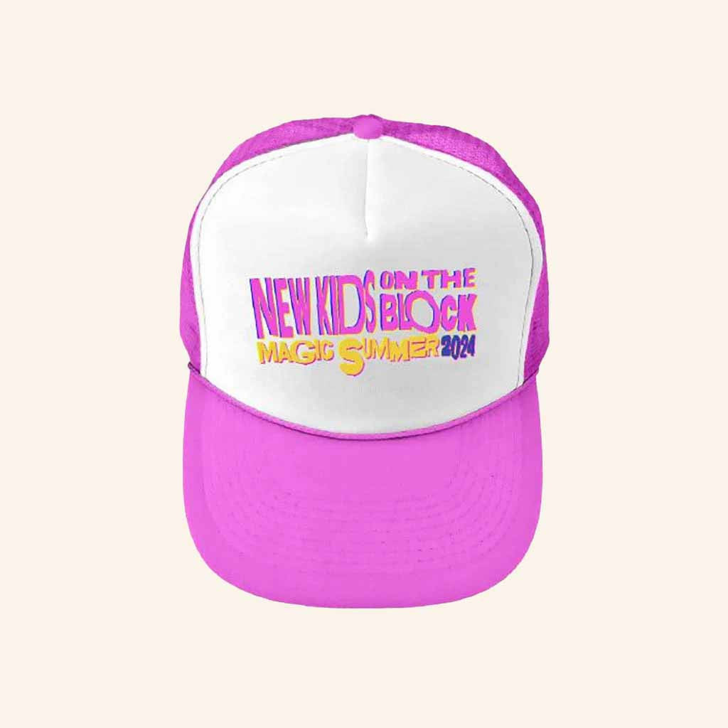 NKOTB Merch Magic Summer 2024 Trucker Hat Presents For Music Lovers - Lilybirchmarket
