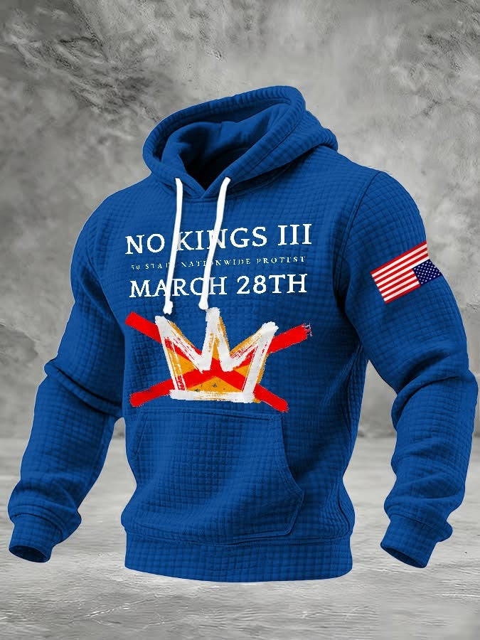 No Kings III 50 State Nationwide Protest March 28th Hoodie Men's FDT Anti Trump Clothing - Lilybirchmarket