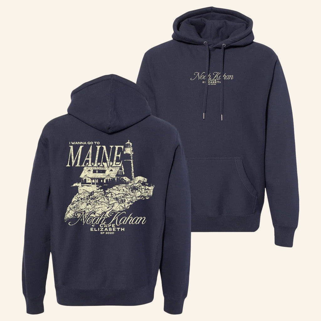 Noah Kahan Merch Cape Elizabeth Hoodie Gift Ideas For Boyfriend - Lilybirchmarket