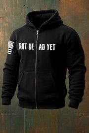 Not Dead Yet Zipper Hoodie Not Dead Yet Veteran Clothing Cool Gifts For Brothers - Lilybirchmarket