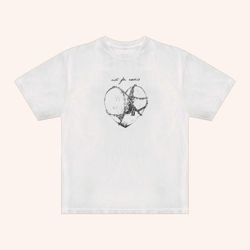 Not For Radio Merch Chain Heart T-Shirt Gift Ideas For Music Lovers - Lily Birch Market