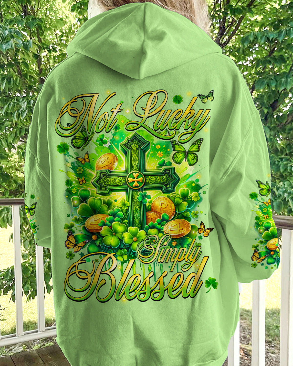 Not Lucky Simply Blessed Patricks Day Hoodie Best Idea Gifts For Men - Lilybirchmarket