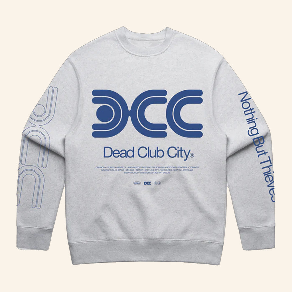 Nothing But Thieves Merch Dcc Curvy Logo Crewneck Sweatshirt Gifts For Friends - Lilybirchmarket