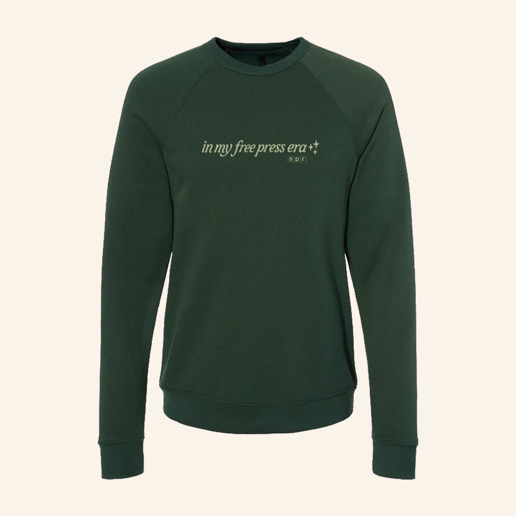 NPR Merch In My Free Press Era Sweatshirt Christmas Ideas For Bestie - Lilybirchmarket