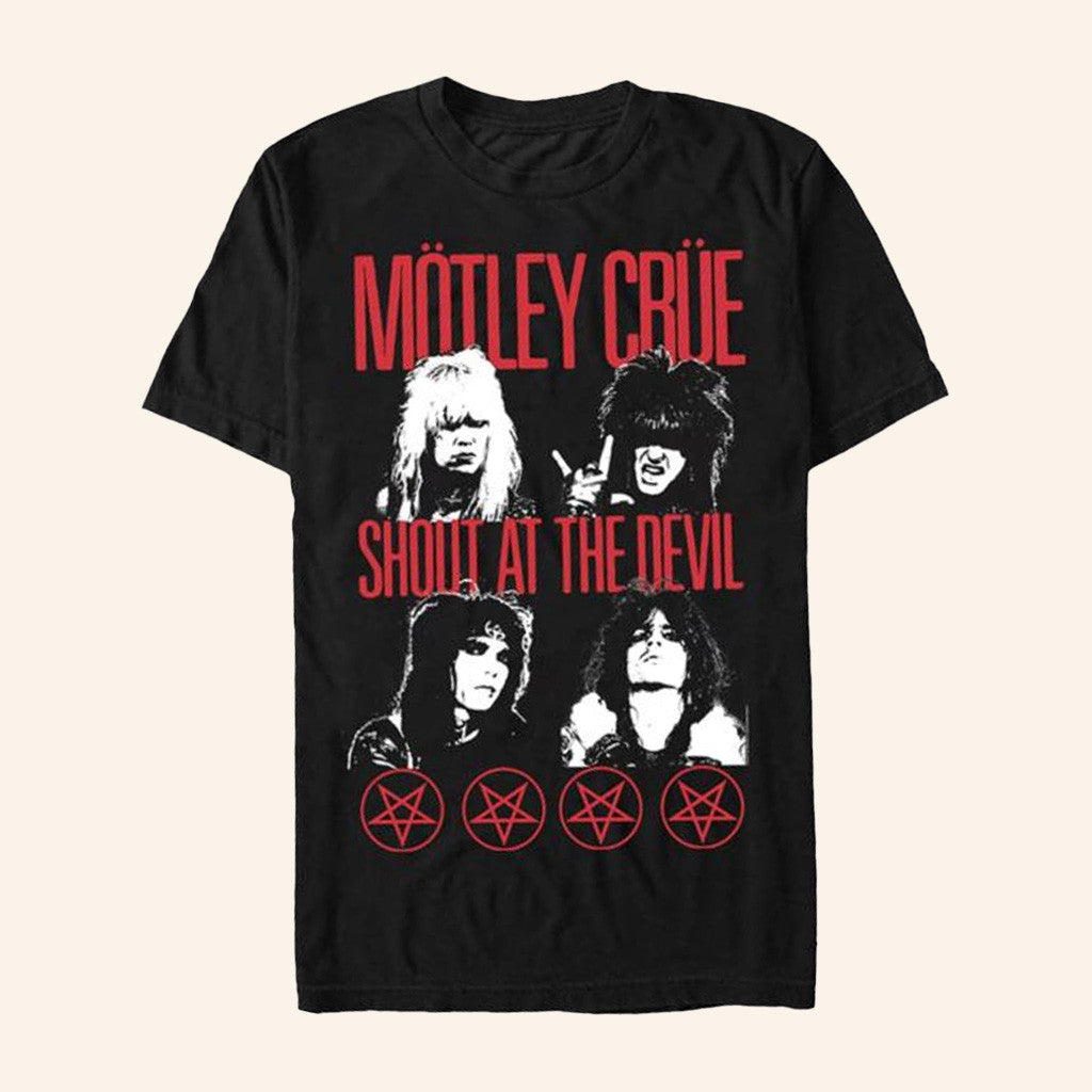 Nuclear Blast Merch Motley Crue Shout At The Devil Faces T-Shirt Gifts For Fans - Lily Birch Market