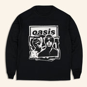 Oasis Merch 2025 Live 25 Cut Out Photo Sweatshirt Black Presents For Boyfriend - Lilybirchmarket