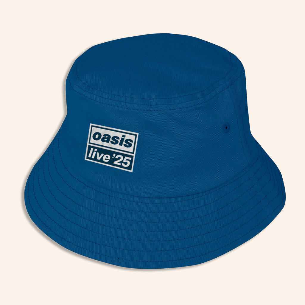 Oasis Merch 2025 Live 25 Printed Logo Bucket Hat Royal Presents For Boyfriend - Lilybirchmarket