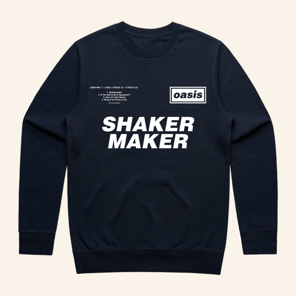 Oasis Merch 2025 Shakermaker Navy Sweatshirt Present For Husband - Lilybirchmarket