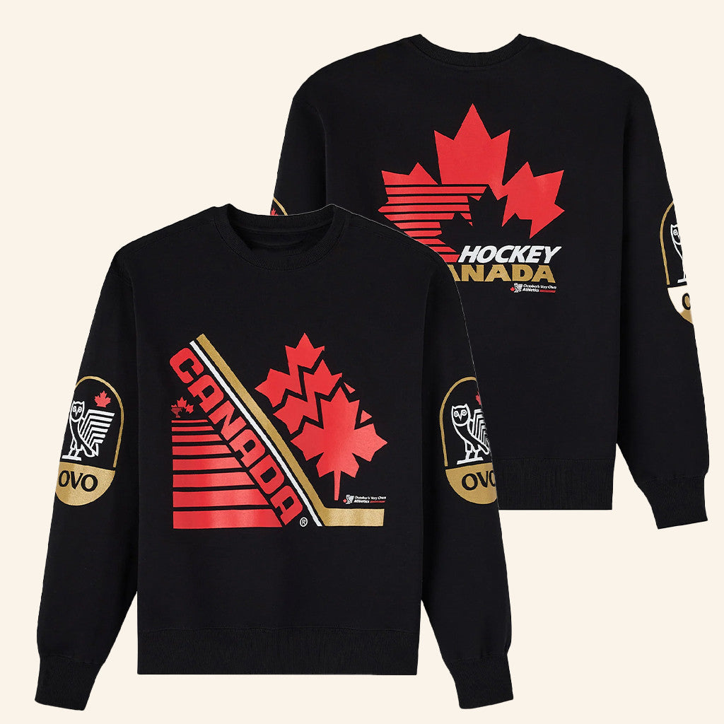 October's Very Own Merch OVO X Hockey Canada Sweatshirt Ice Hockey Gifts For Him - Lilybirchmarket