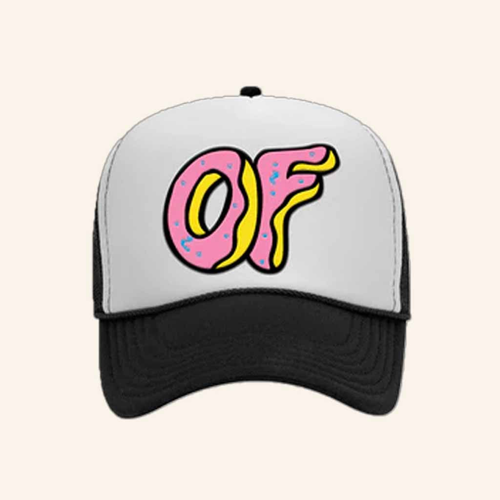 Odd Future Merch OF Donut Logo Trucker Hat Birthday Present For Wife - Lilybirchmarket