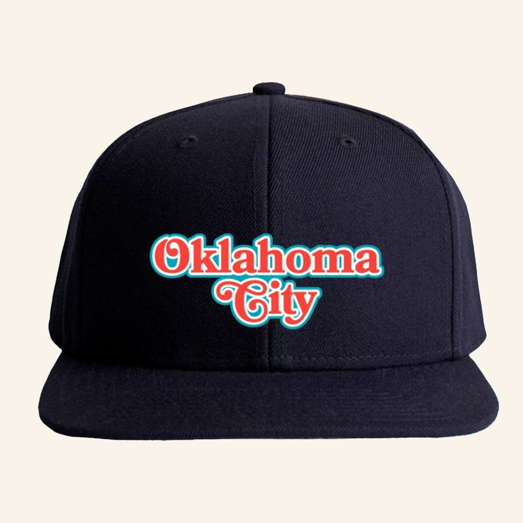 Oklahoma Shirt Company Merch OKC City Navy Snapback Hat Best Gifts For Husband - Lilybirchmarket