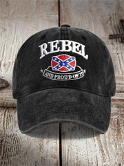 Old Dixie And Proud Of It Flag Embroidered Hat Proud Southern Cross Hat Lynyrd Skynyrd Merch - Lilybirchmarket