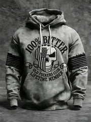 Old Fuckers Club Lifetime Member Hoodie Skull Flag Patchwork Hoodie Gifts For Men - Lilybirchmarket