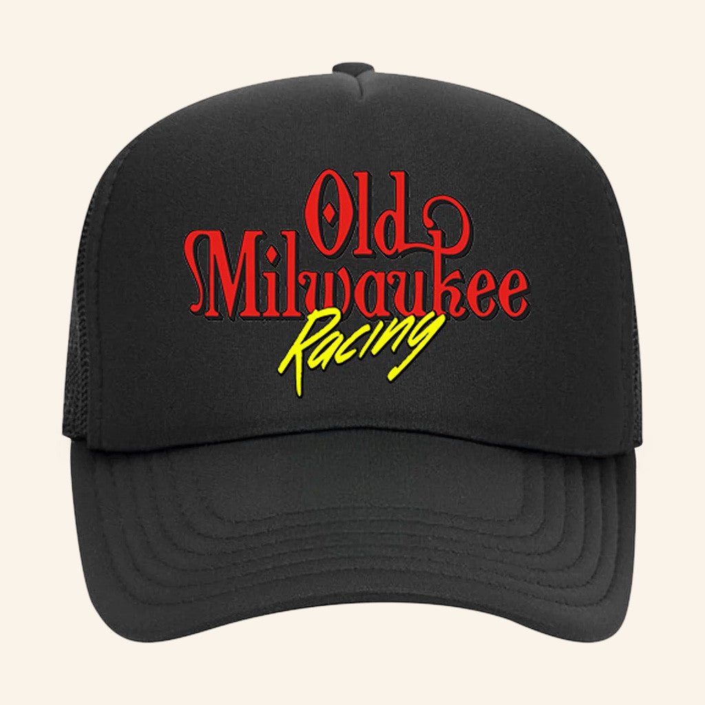 Old Milwaukee Merch Racing Black Trucker Hat Gifts For Racing Lovers - Lilybirchmarket