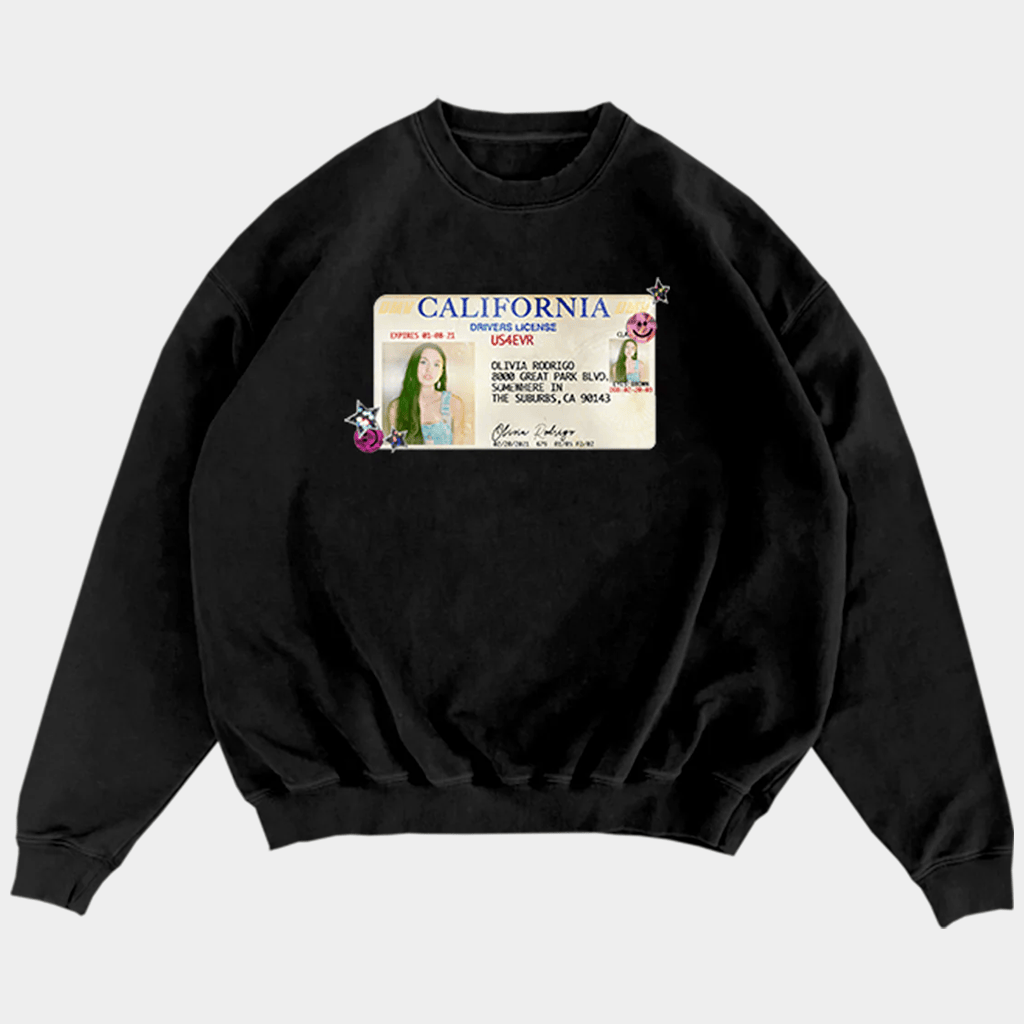 Olivia Rodrigo Merch Drivers License 5 Year Anniversary Sweatshirt Gifts For Music Fans - Lilybirchmarket