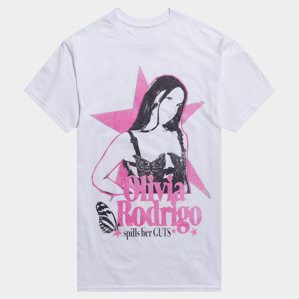 Olivia Rodrigo Merch Guts Pink Star T-Shirt Presents For Music Lovers - Lily Birch Market