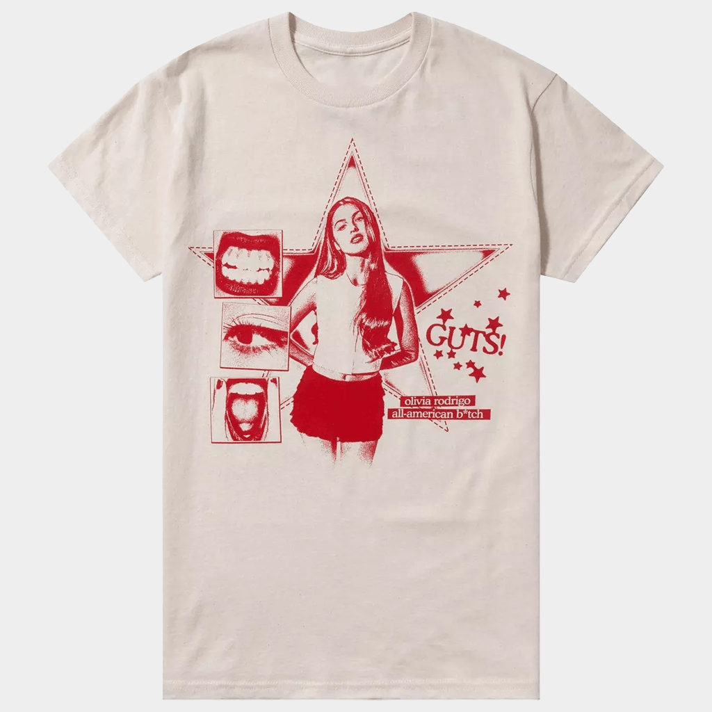 Olivia Rodrigo Merch Guts Star T-Shirt Best Gifts For Music Lovers - Lily Birch Market