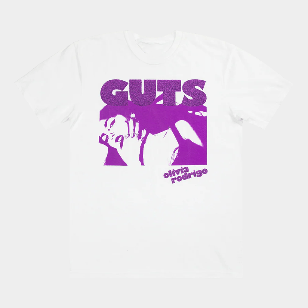 Olivia Rodrigo Merch GUTS T-Shirt White Cool Gifts For Music Lovers - Lily Birch Market